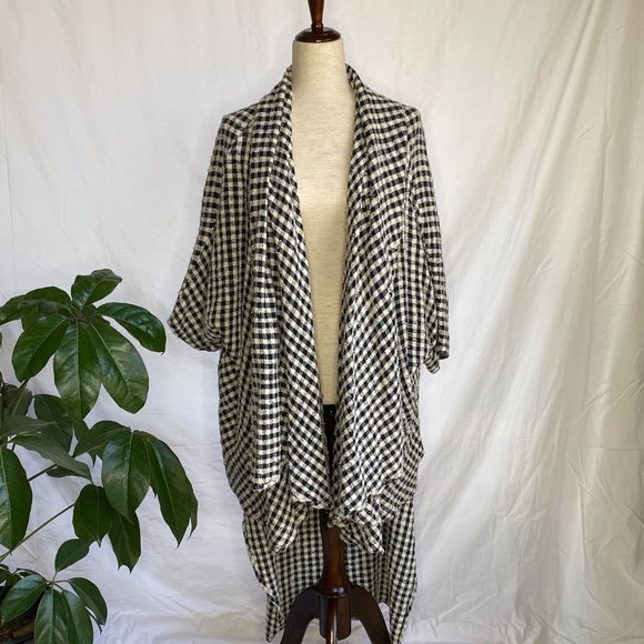 Moroccan Berber-Style Cotton Open Front Cardigan - Picture 3 of 10